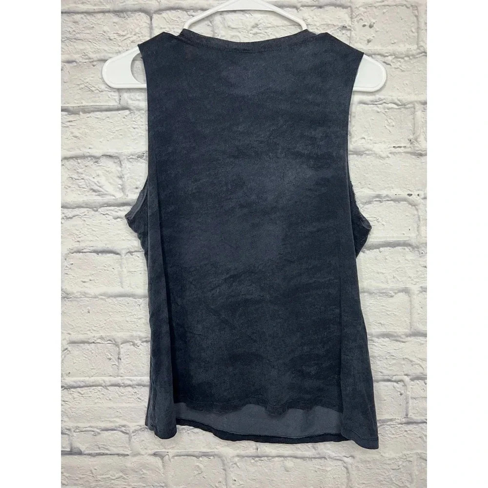 Dolled Up by FANG Womens Sleeveless Studded Skull Tank (M) NAVY - Picture 8 of 8